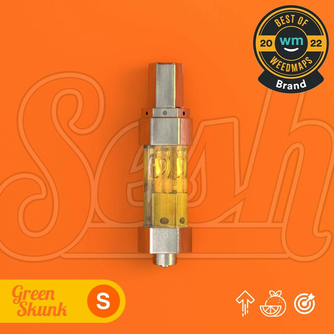 Photograph of product: Sesh Cartridge (500mg) - Green Skunk