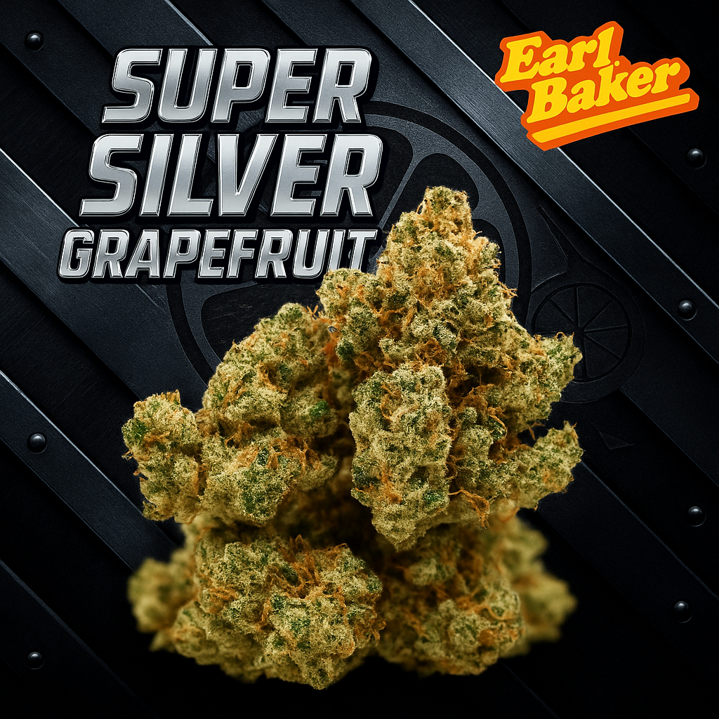 Photograph of product: Earl Baker Super Silver Grapefruit Whole Flower 21.55% (S) 3.5g - 00046