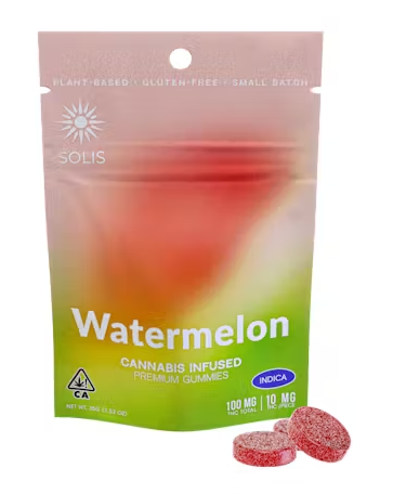 Photograph of product: Watermelon [I] | 100mg 10pk Gummies | Solis