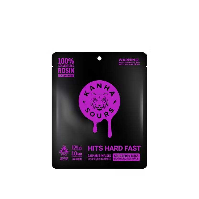 Photograph of product: Nano Sour Berry Bliss Rosin Gummies - Kanha