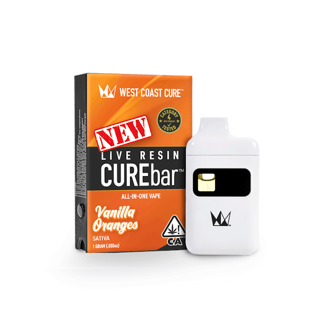 Photograph of product: Vanilla Oranges | Live Resin CUREbar 1g - 