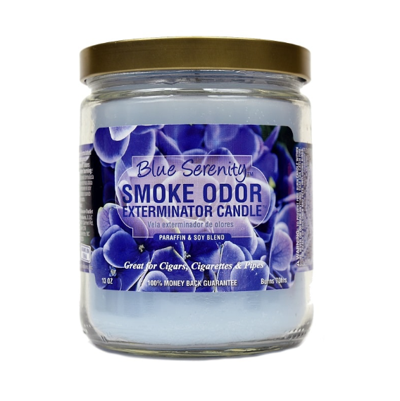 Photograph of product: Smoke Odor Blue Serenity Candle