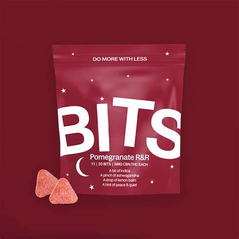 Photograph of product: BITS Gummies Pomegranate R&R 100mg