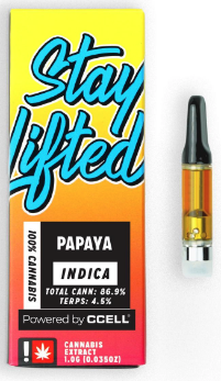 Photograph of product: Stay Lifted | 510 Cartridge | Papaya