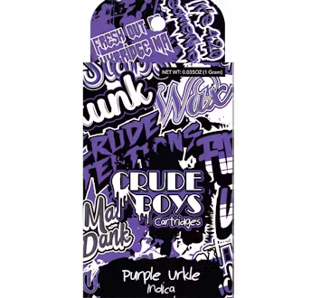 Photograph of product: Crude Boys Purple Urkle Distillate Cartridge