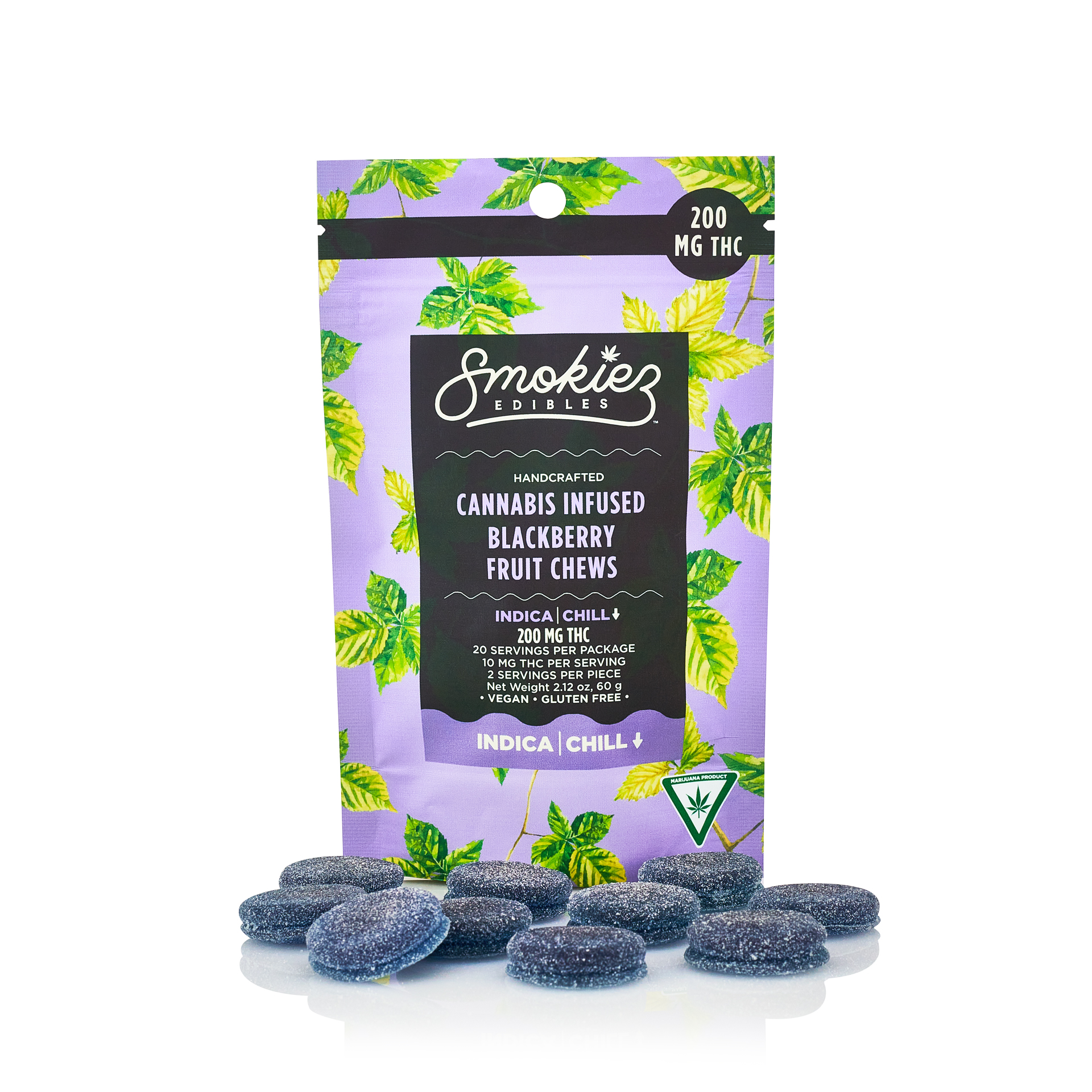 Photograph of product: Blackberry Oui'd  200mg TH-oui Fruit Chews