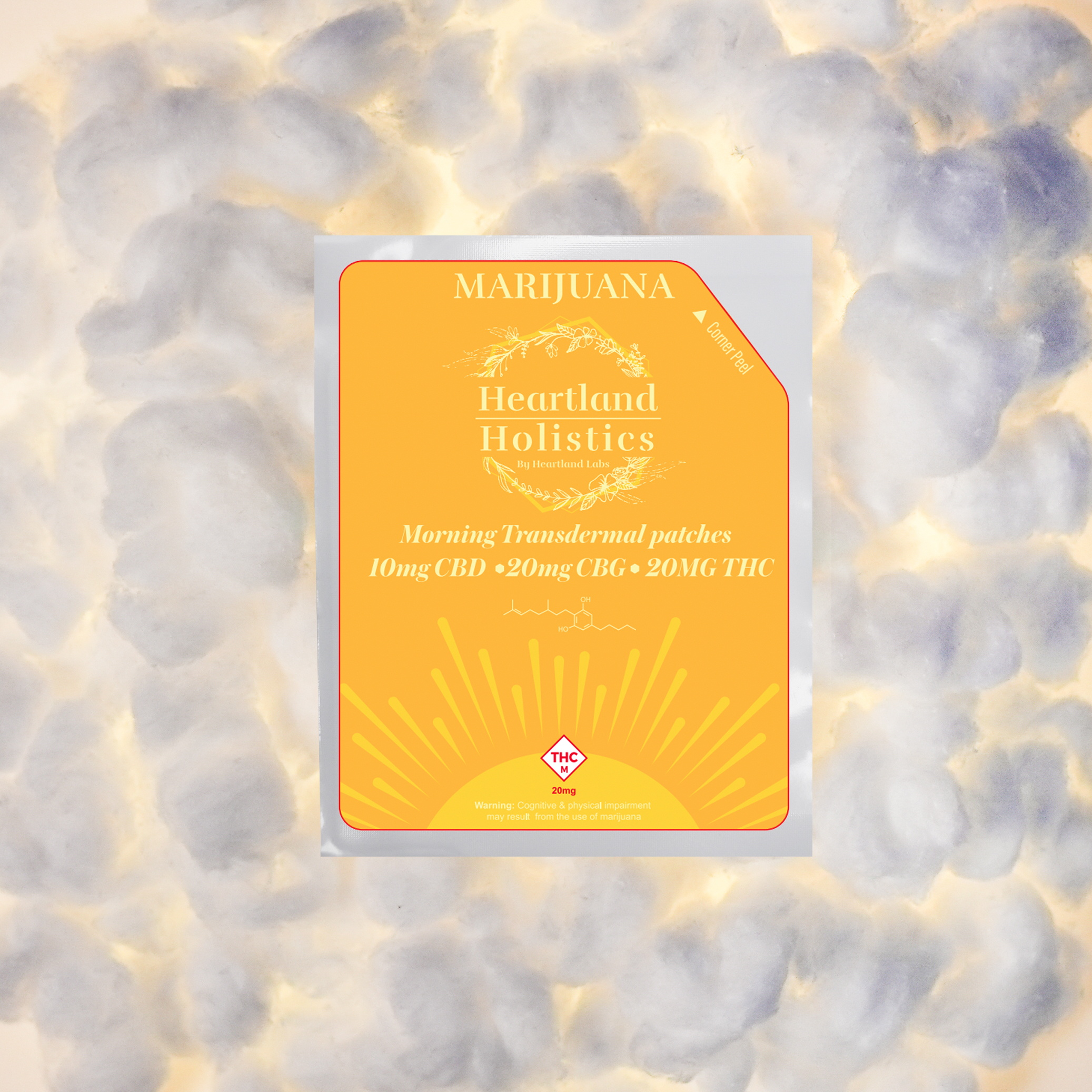 Photograph of product: 2:2:1 Morning - 20mgTH-oui/20mgCBG/10mgCBD - 12hr Transdermal Patch