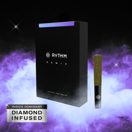 Photograph of product: Blueberry Kush Rythm Remix Infused PreRolls 5Pk 2.5g - Oui'd