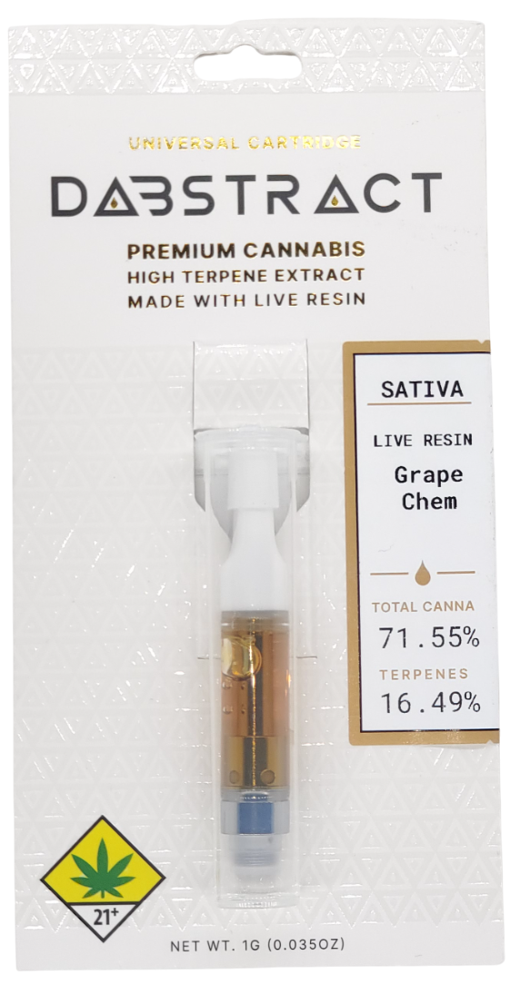 Photograph of product: Dabstract VAPE Grape Chem Cart 1g