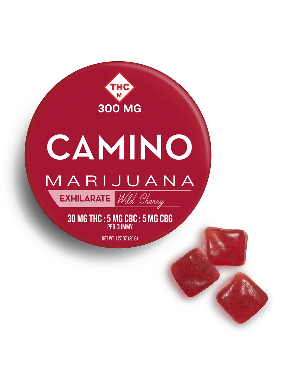 Photograph of Product: Camino - Wild Cherry (5:5:5 CBC/CBG) Edible 100mg