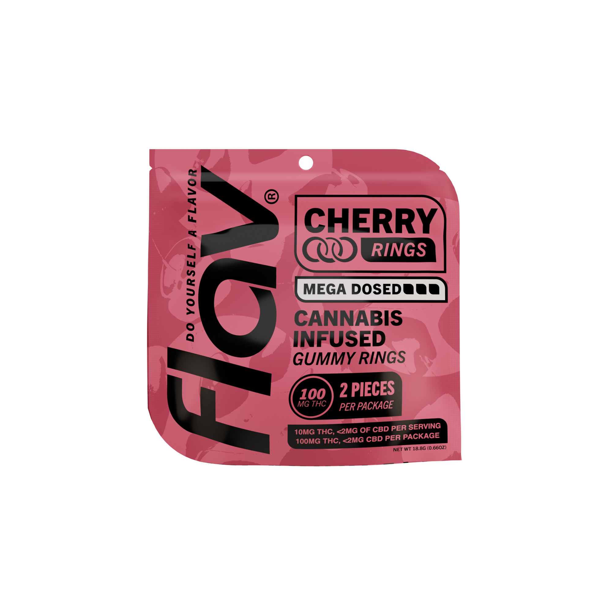Photograph of product: Cherry Rings: Mega | Gummy | 100mg