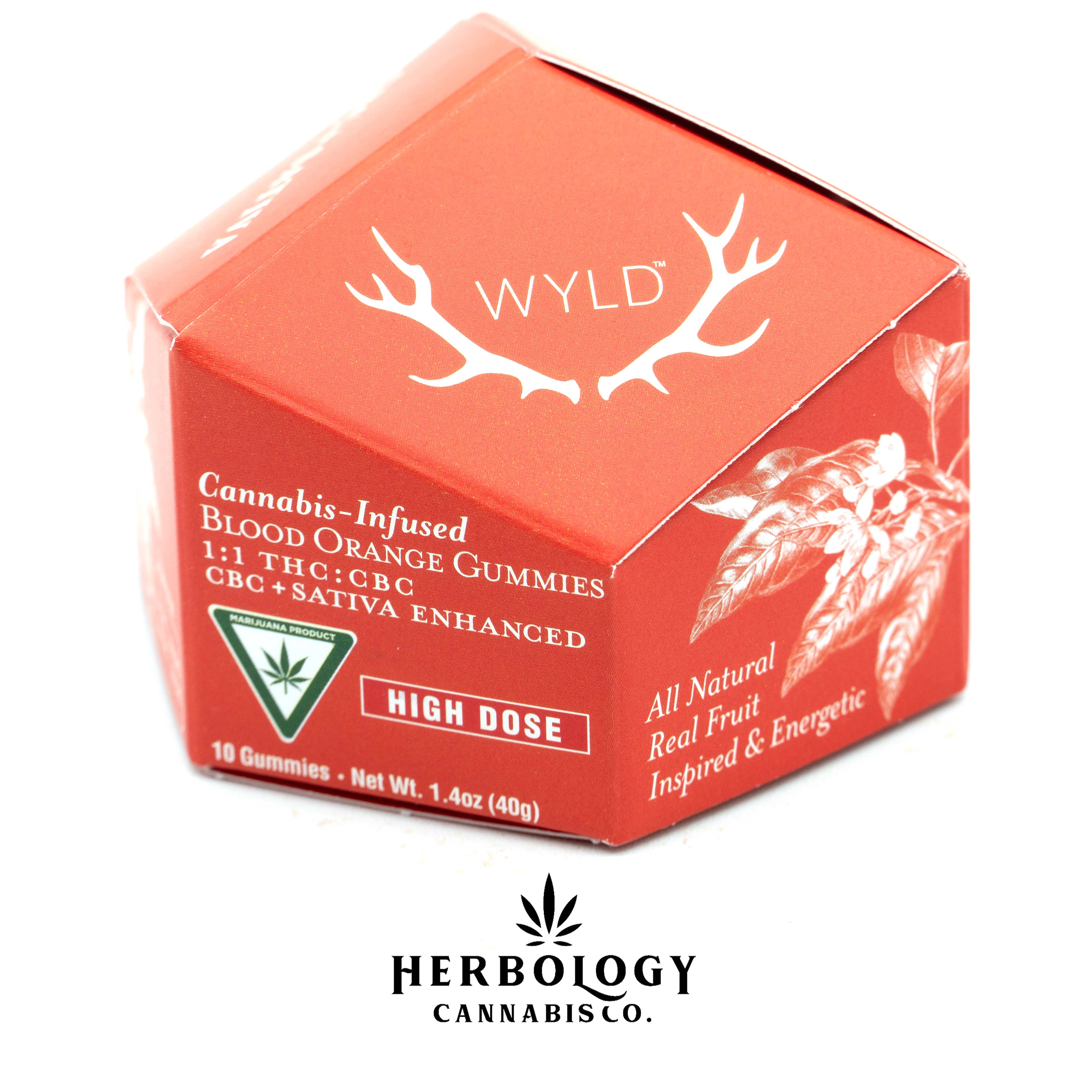 Photograph of product: Wyld | Gummy | Blood Orange | 200mg TH-oui : 200mg CBC