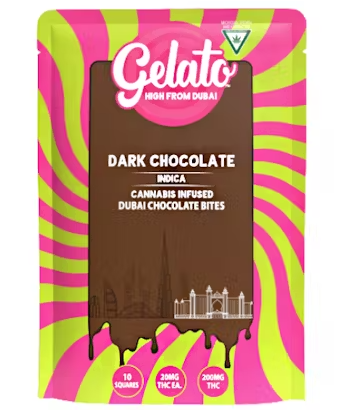 Photograph of product: Gelato Dubai Bites - Dark Chocolate - 200mg