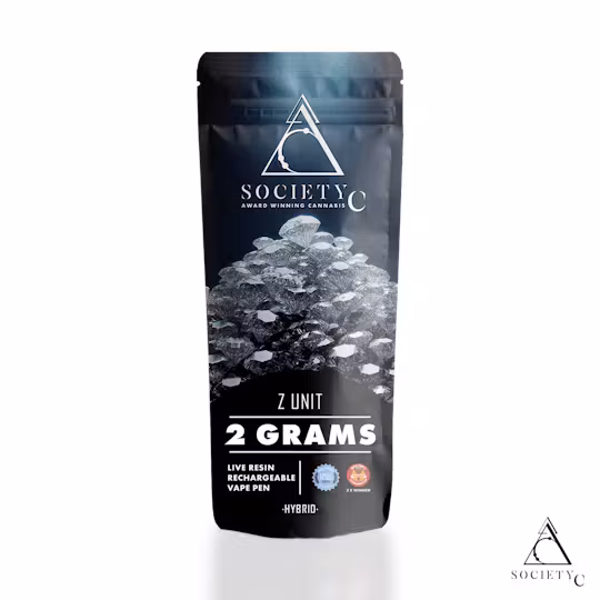 Photograph of product: Society C - Live Resin Disposable Vape - (2g) - Hybrid - **Z UNIT**