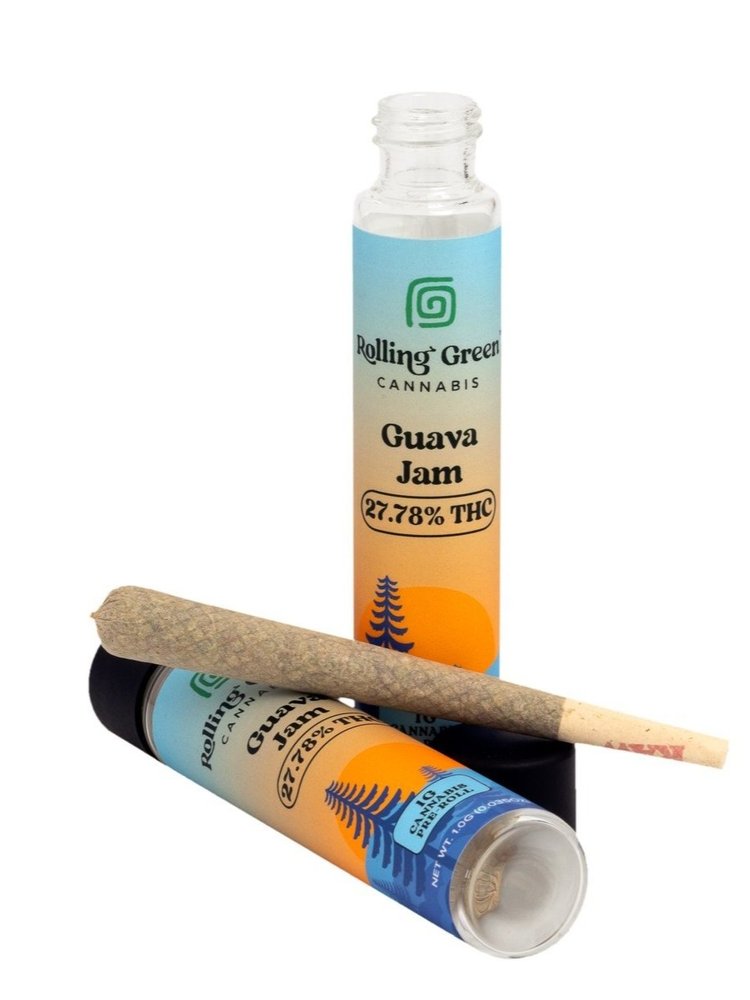 Photograph of product: Rolling Green Oui'd Pre-Roll - Guava Jam