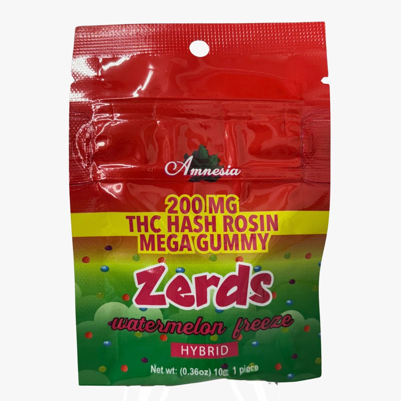 Photograph of product: Amnesia - Watermelon Freeze au chocolat Rosin Zerdz 200mg Single