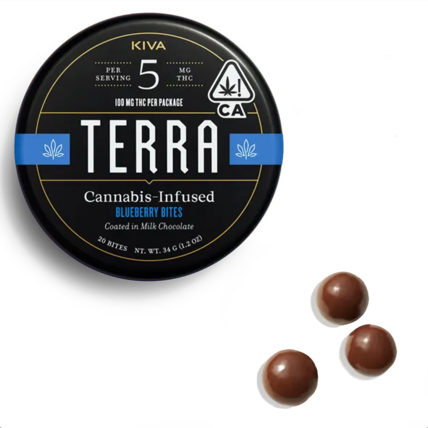 Photograph of product: Chocolate Bites | KIVA - TERRA | Milk Chocolate Blueberries [20pk]