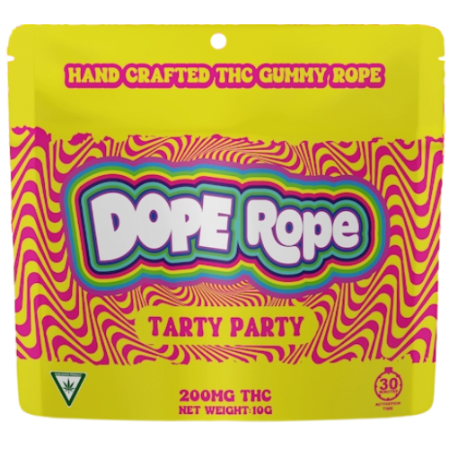 Photograph of product: Dope Rope Tarty Party Gummy Rope 200mg TH-oui