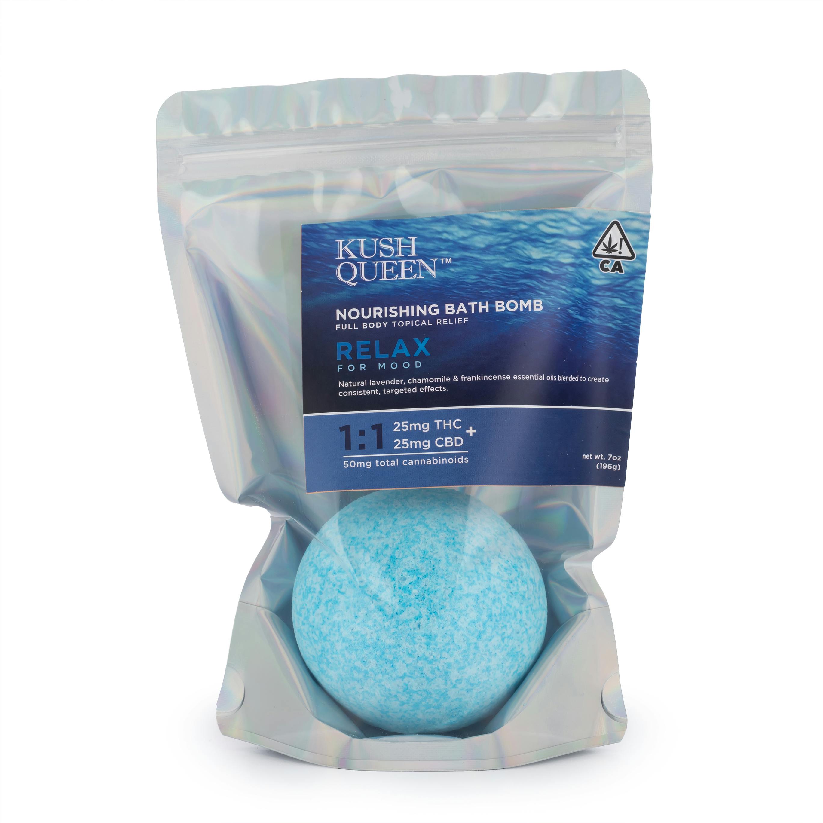 Photograph of Product: Relax Bath Bomb 1:1 (THC:CBD)