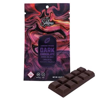 Photograph of product: Sublime - SL Dark Chocolate 1000mg Bar