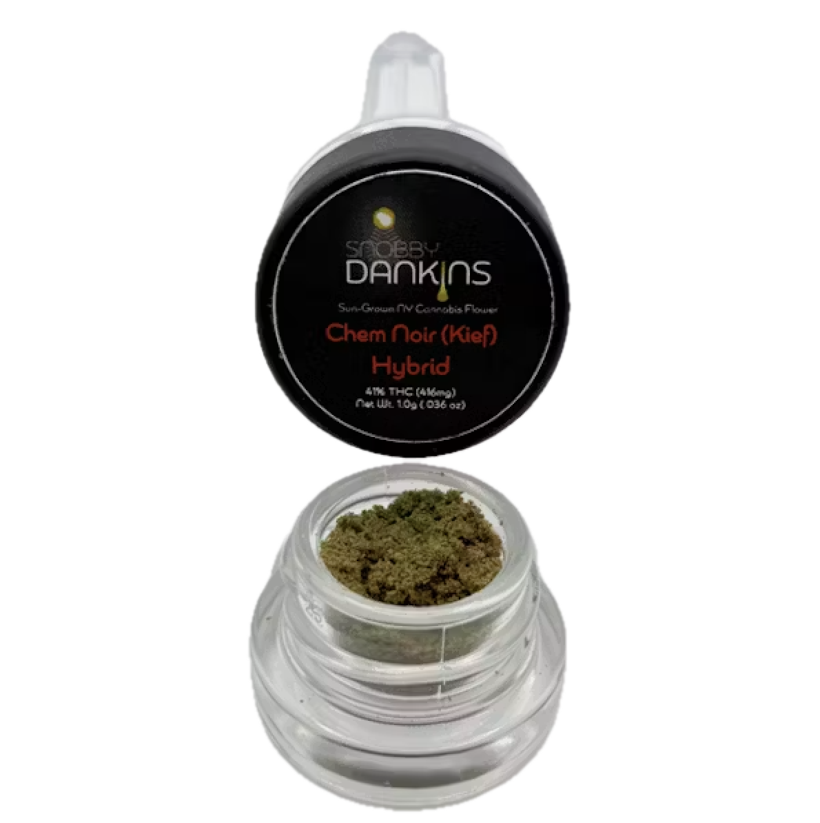 Photograph of product: SNOBBY DANKINS Chem Noir 1g Kief