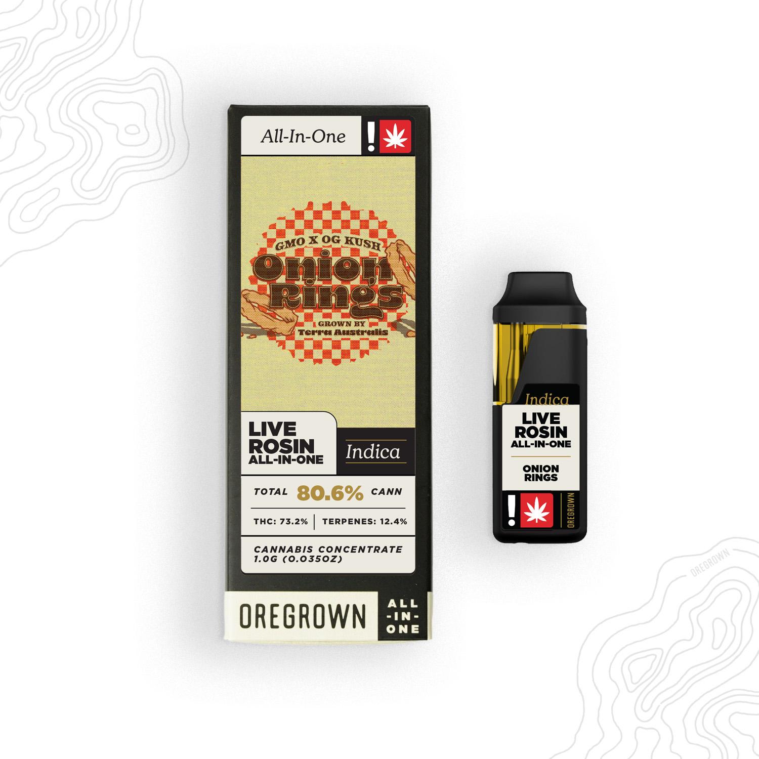 Photograph of product: Oregrown - Onion Rings Live Rosin AiO (H)