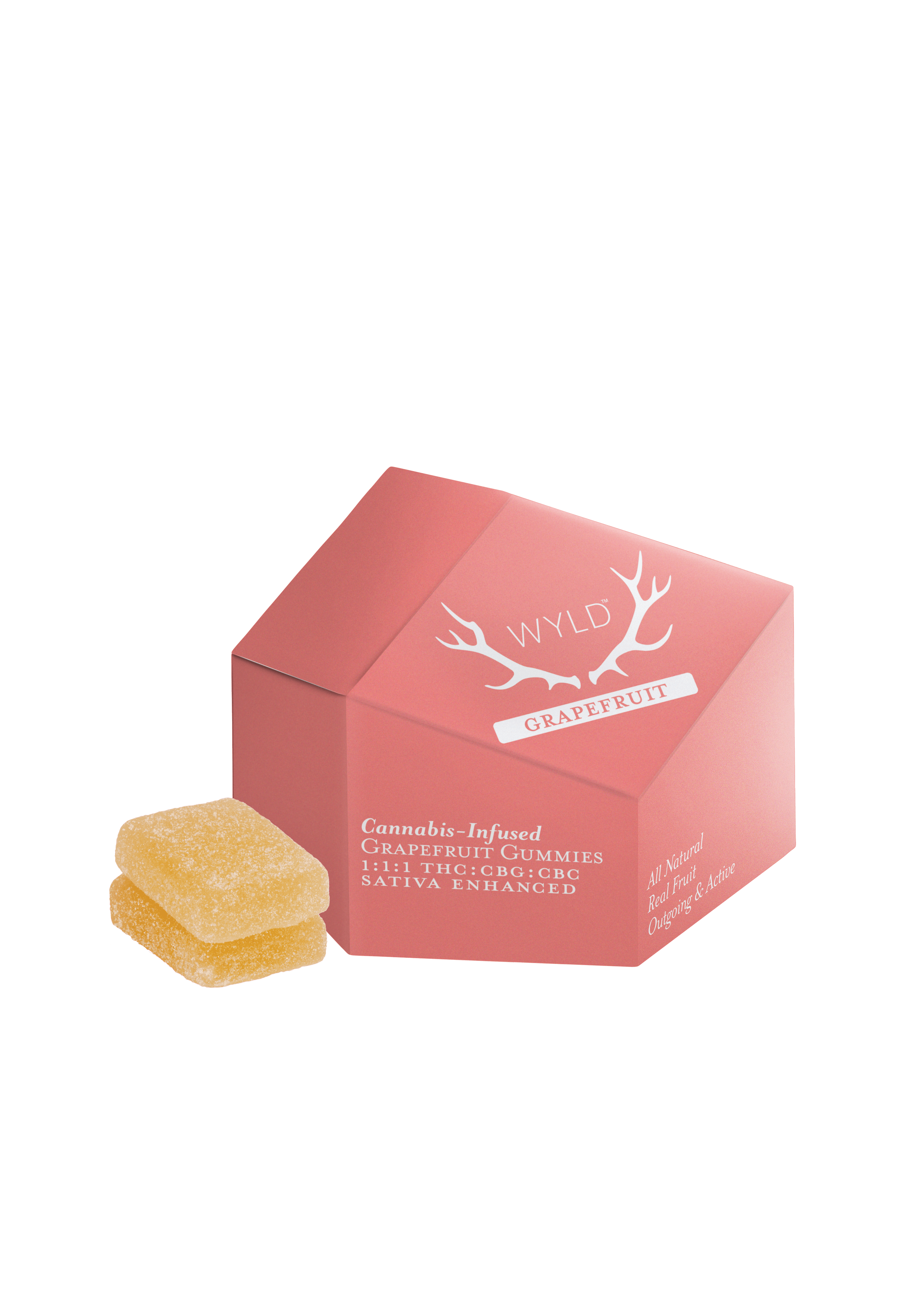 Photograph of product: GRAPEFRUIT | 1:1:1 TH-oui:CBG:CBC | 10 PACK