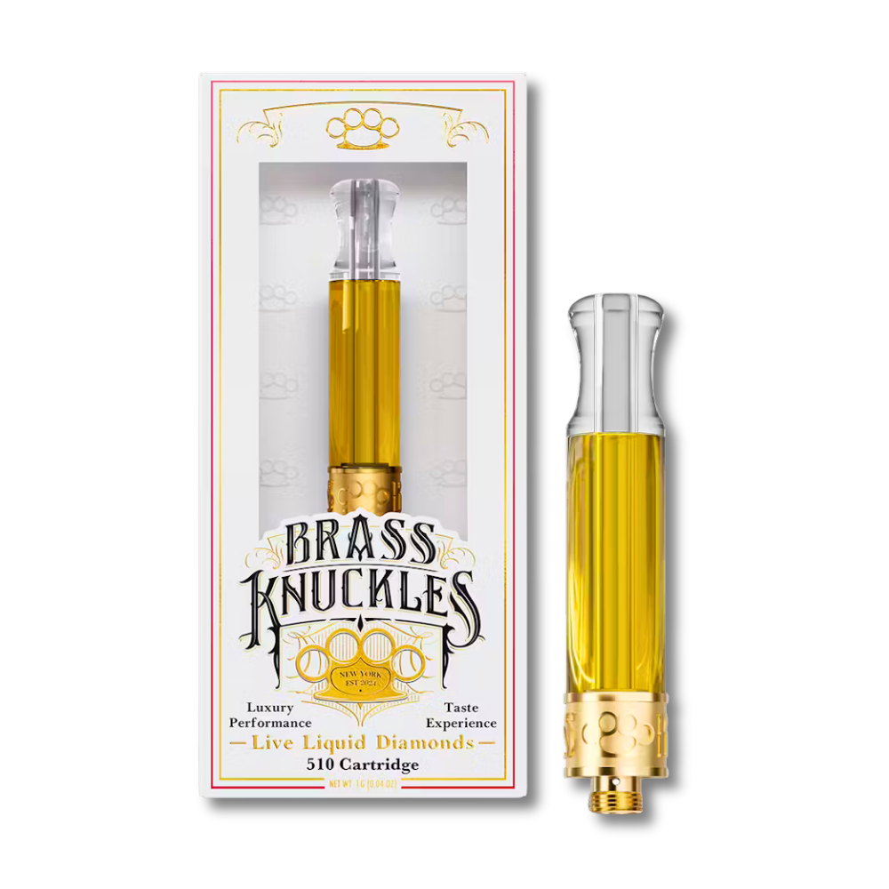 Photograph of product: Brass Knuckles - Blue Diesel Live Liquid Diamonds Cartridge - 1g