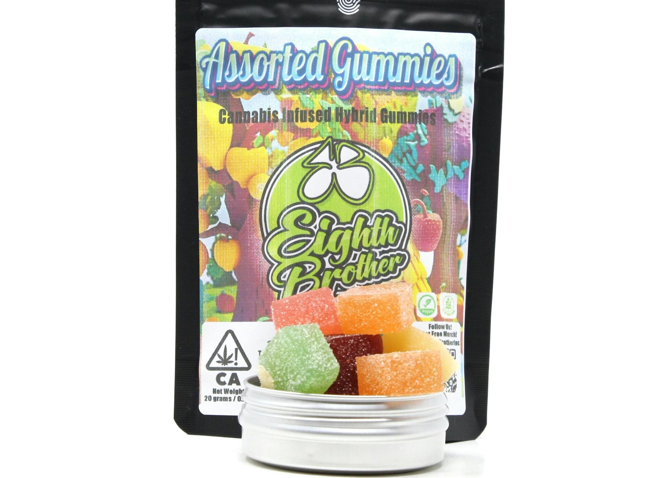 Photograph of product: EighthBrother - Assorted Flavors Gummies 100mg 10pk
