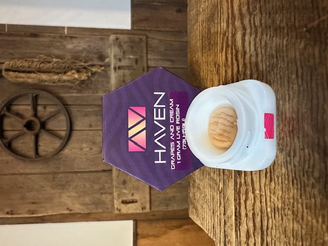 Photograph of product: Haven Grapes and Cream Live Rosin Concentrate
