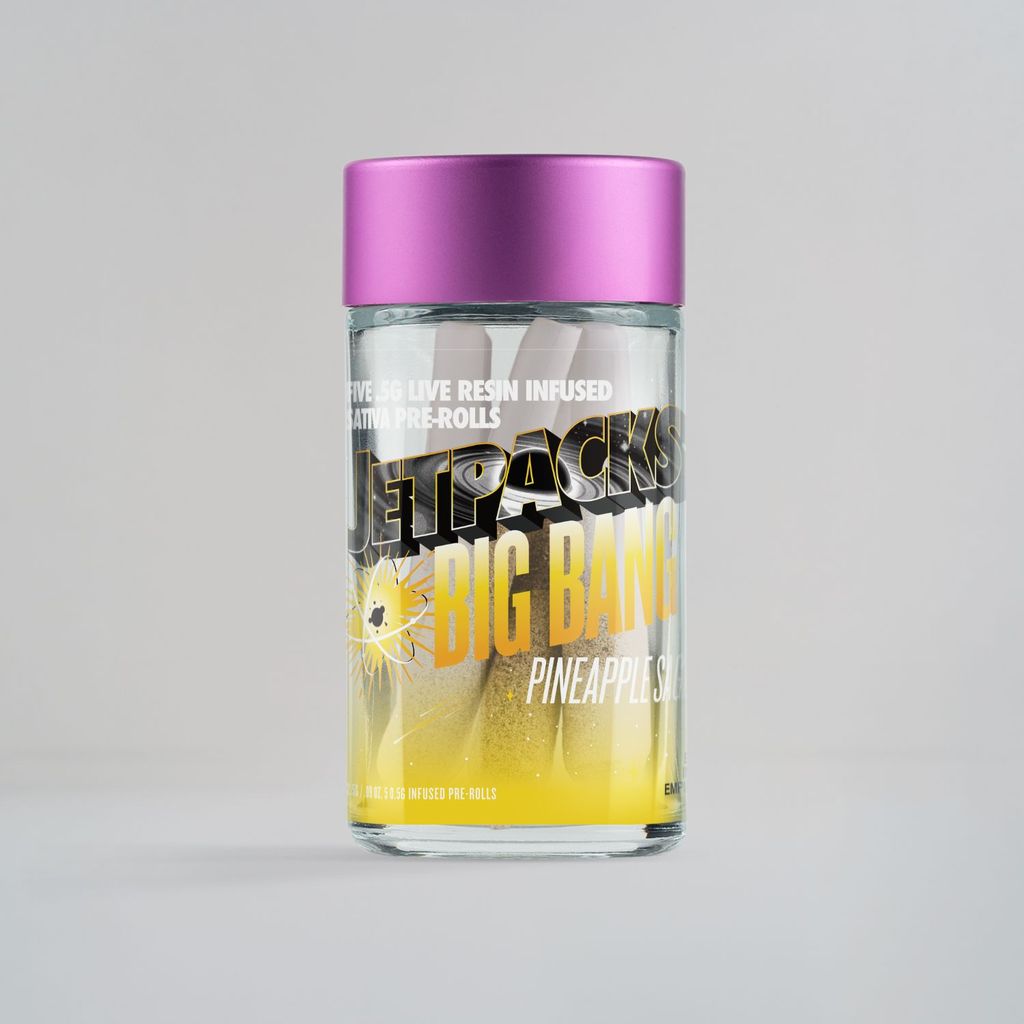 Photograph of product: Jetpacks - Infused Pre-Roll Pack - Pineapple Sage (H) - 5 x