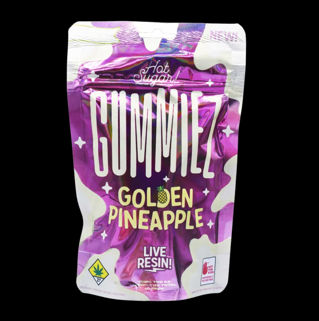 Photograph of product: Golden Pineapple (I) 10pk Live Resin Edible Hot Sugar!
