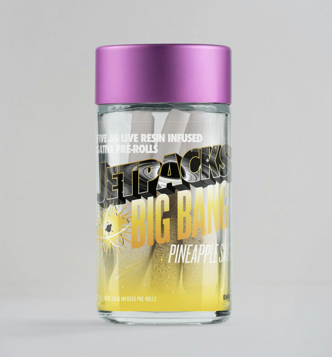 Photograph of product: Jetpacks | Pineapple Sage | Diamond Infused | 5pk | 2.5g
