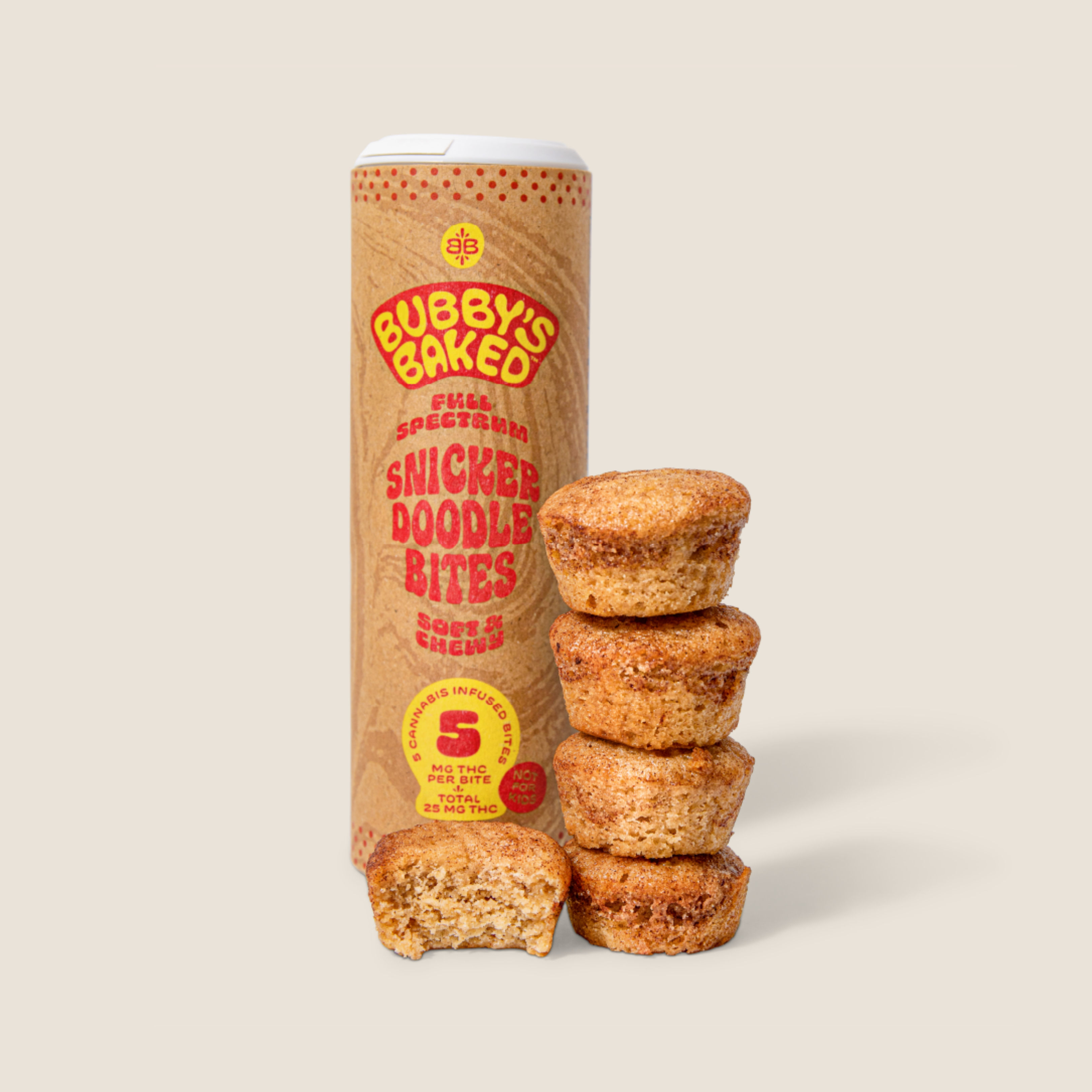 Photograph of product: Bubby's Baked Medicated Bites: Snickerdoodle Bites 10mg 5pack
