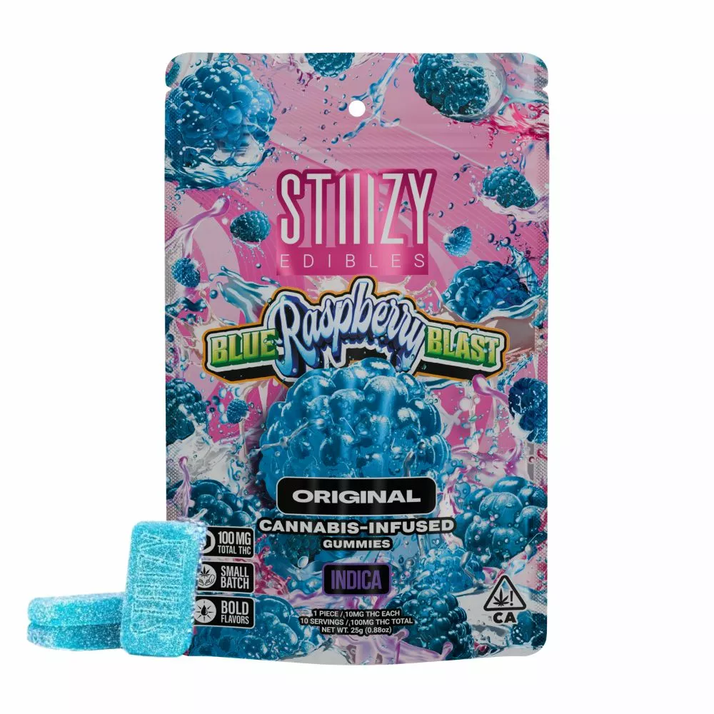 Photograph of product: Gummies Blue Raspberry Blast 100mg