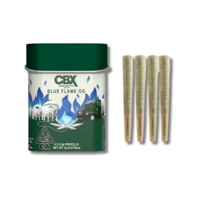 Photograph of product: Blue Flame OG 4pk Prerolls - 