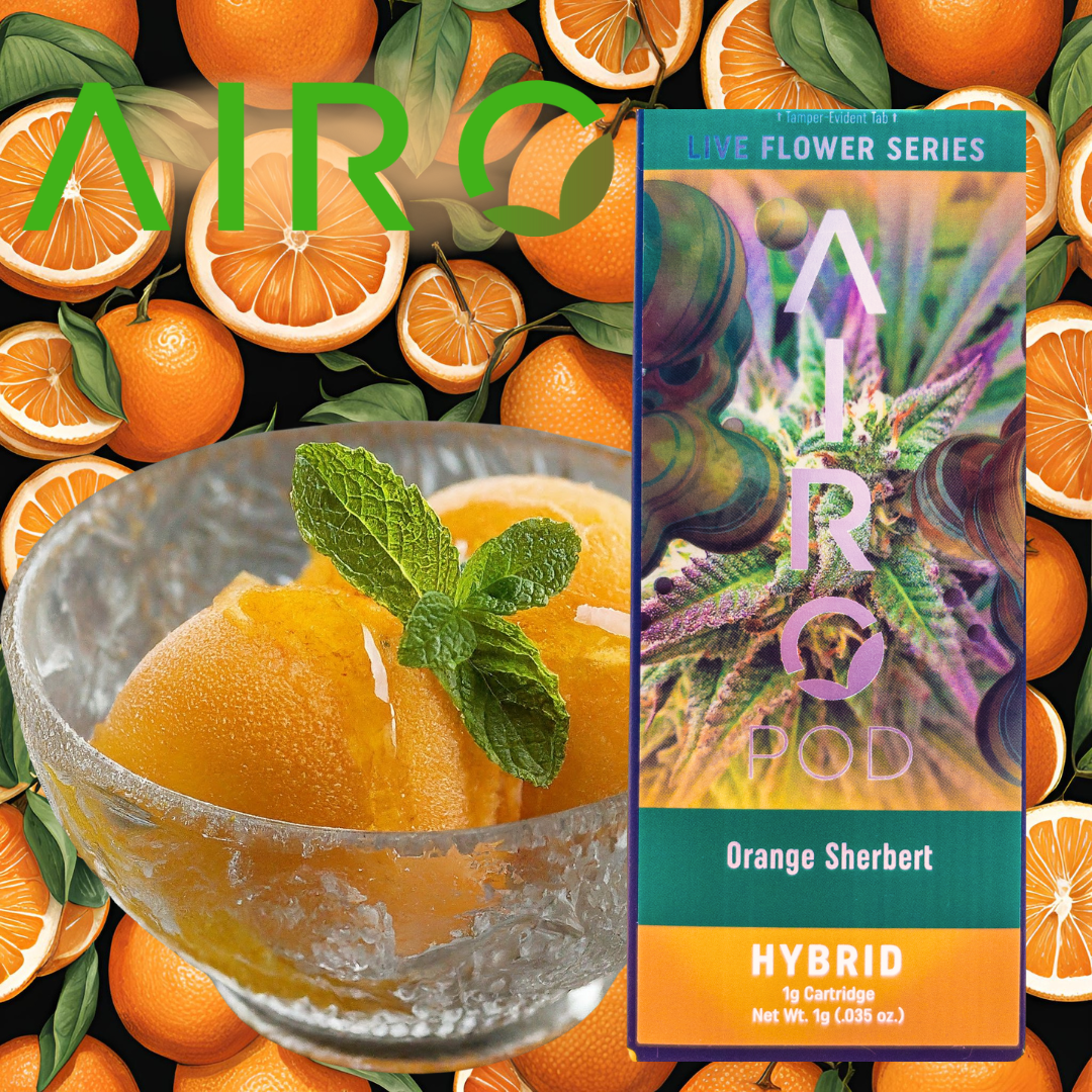 Photograph of product: Airo Pod - Orange Sherbet Live Flower Vape Cartridge