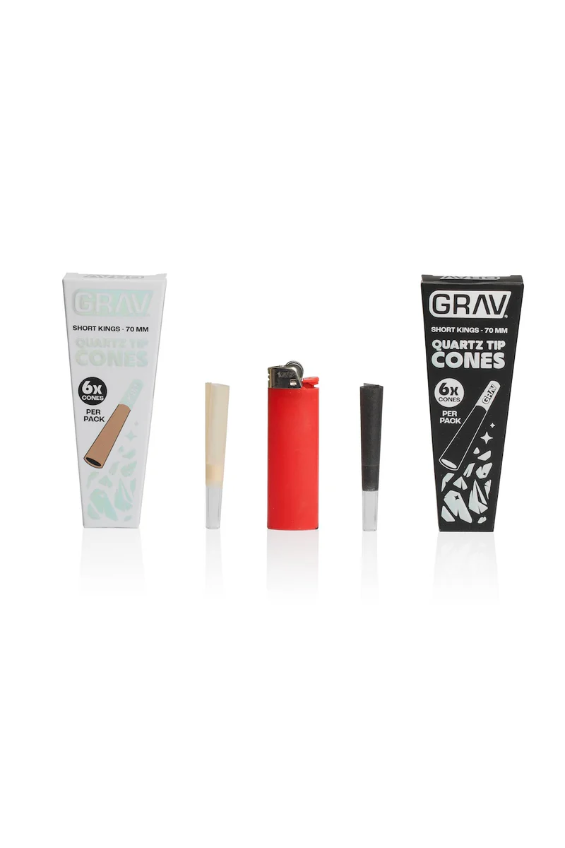 Photograph of product: Short Kings | Black | Quartz Tip Cones - 6ct