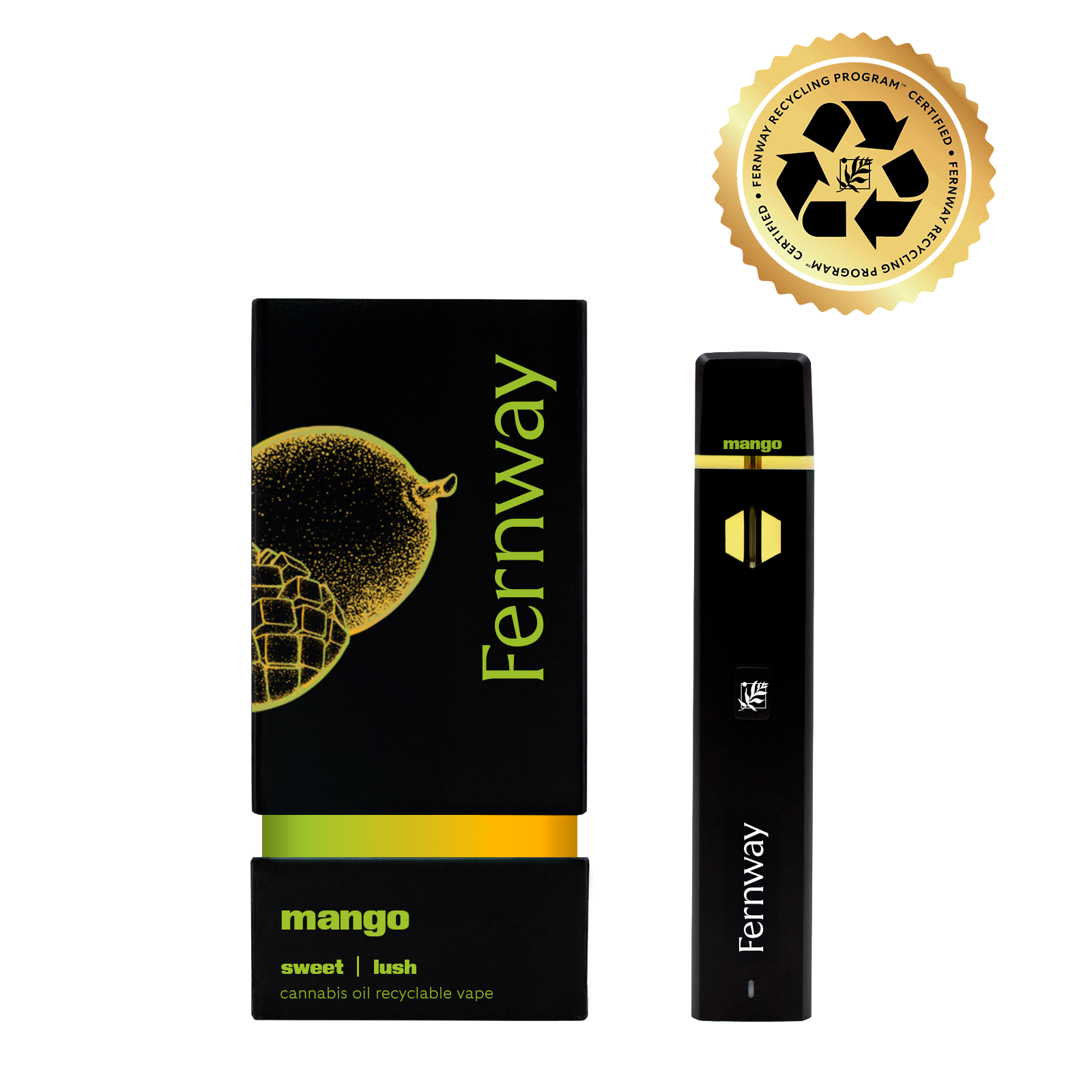 Photograph of product: Fernway Vape Disposable 2g Distillate Traveler- Mango (H)