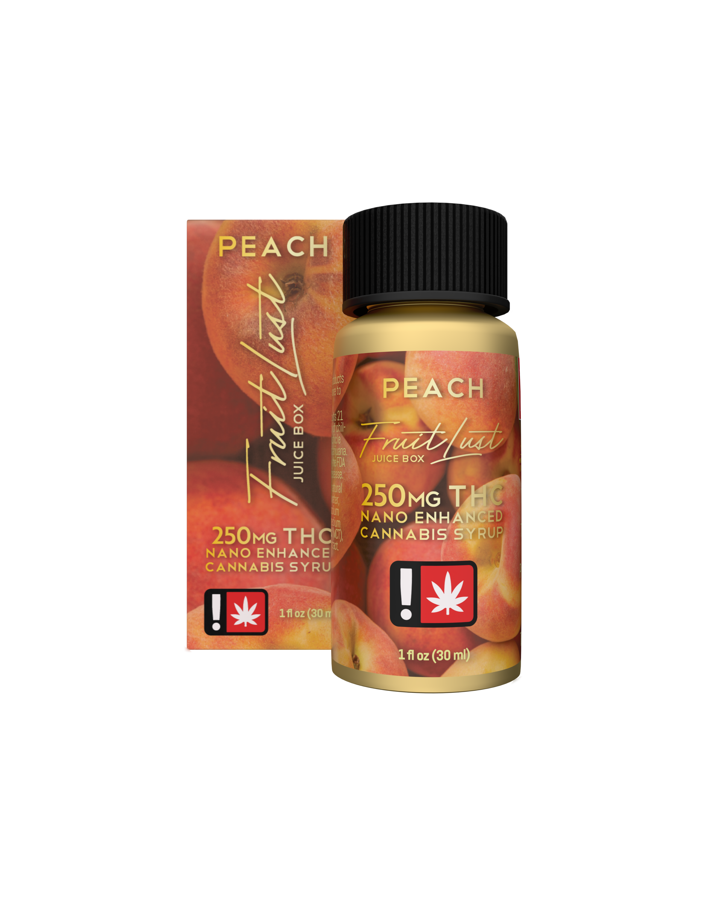 Photograph of product: Fruit Lust Flavorz // 1oz Peach 250mg Syrup
