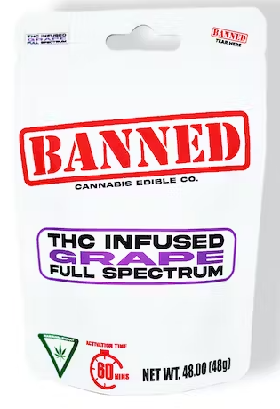 Photograph of Product: Banned | Grape Gummies | 200mg