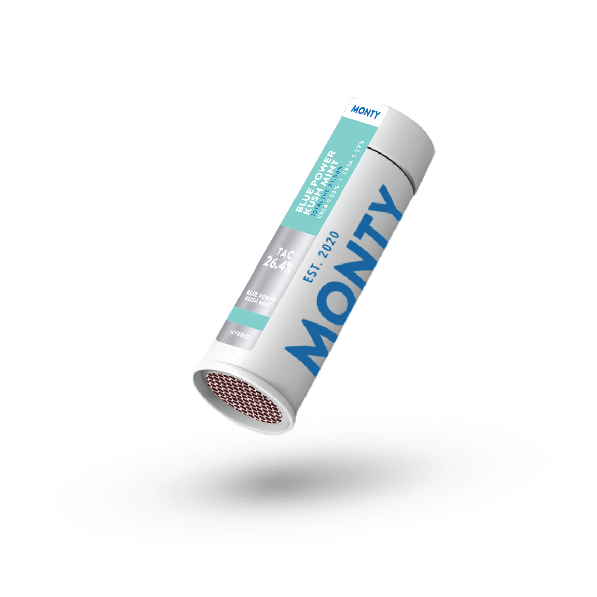 Photograph of product: MONTY | Blue Power Kush Mint | Pre-Rolls | 5 x Slims