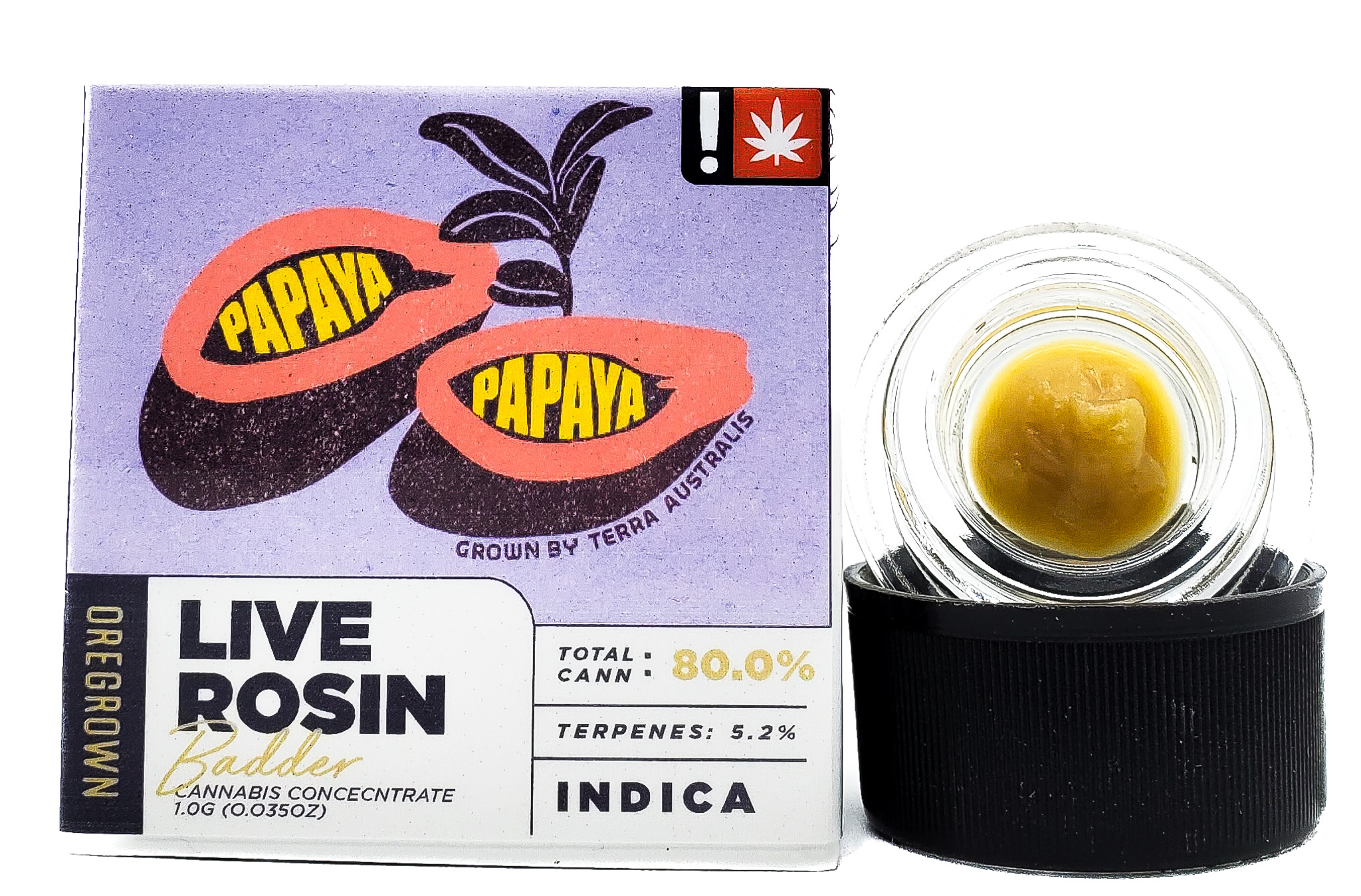 Photograph of product: Oregrown | Live Rosin Badder | Papaya