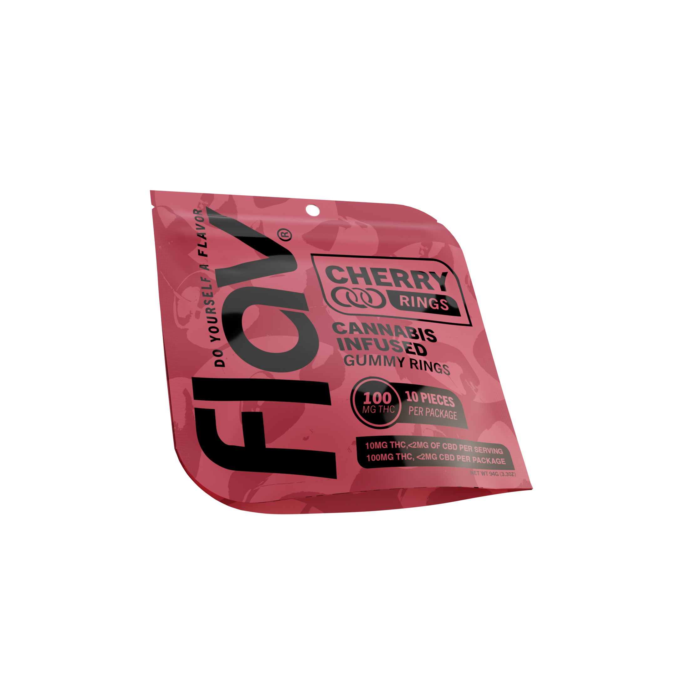 Photograph of product: Edible Gummies | Flav | Cherry Rings | 100mg