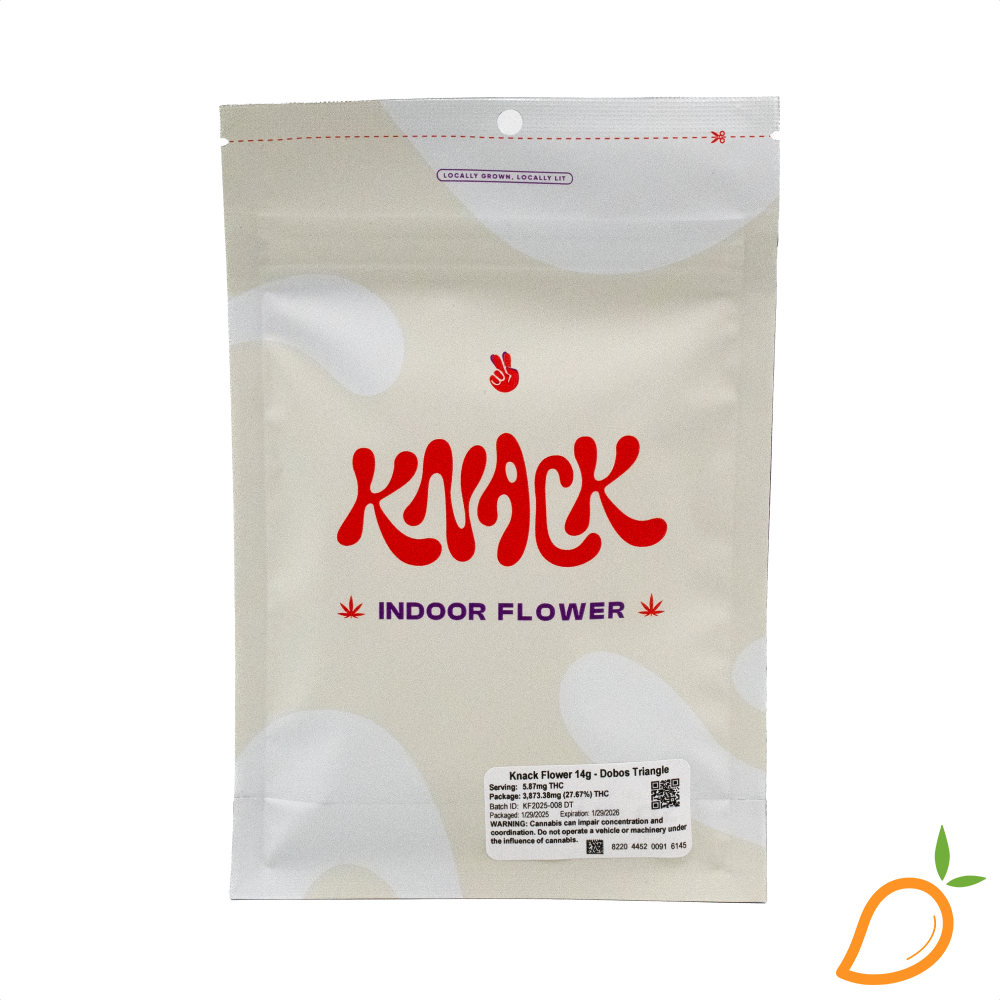 Photograph of product: 14g Dobos Triangle Prepackaged Flower Knack