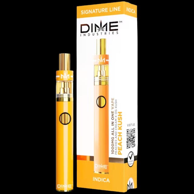 Photograph of product: DIM - Peach Kush 1g Disposable - 