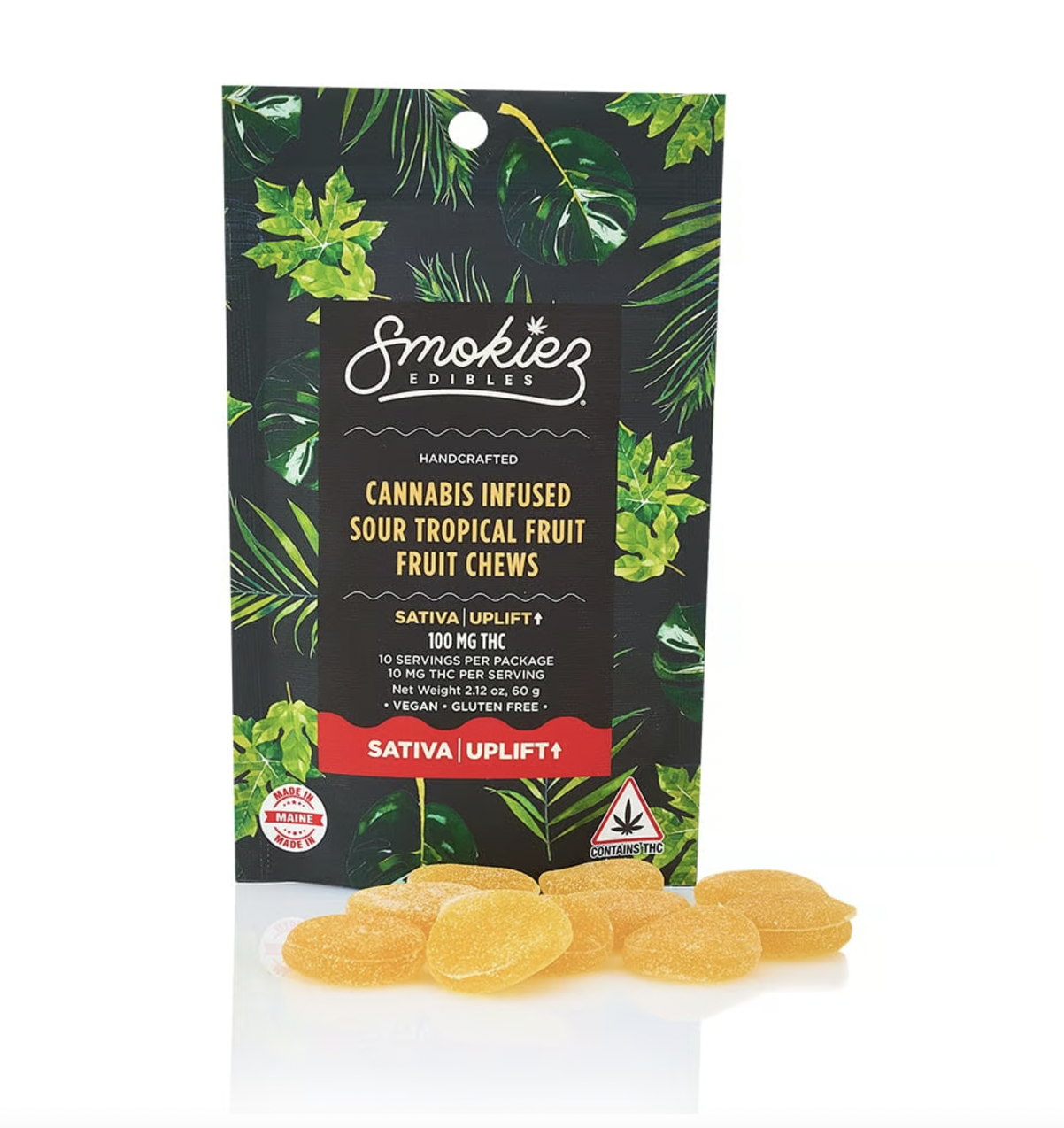 Photograph of product: Smokiez Gummies - 100mg - Sour Tropical (Oui'd)