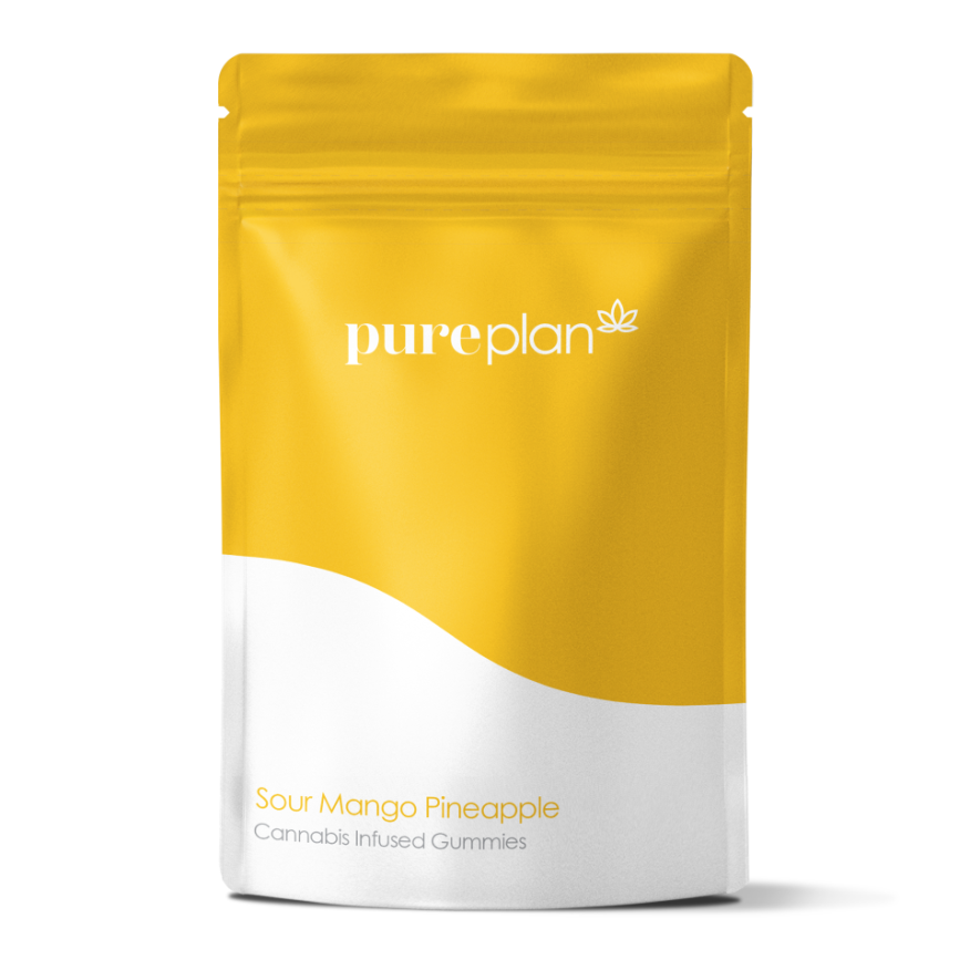 Photograph of product: Sour Mango Pineapple Dosing Gummies 2.5mg 10pk