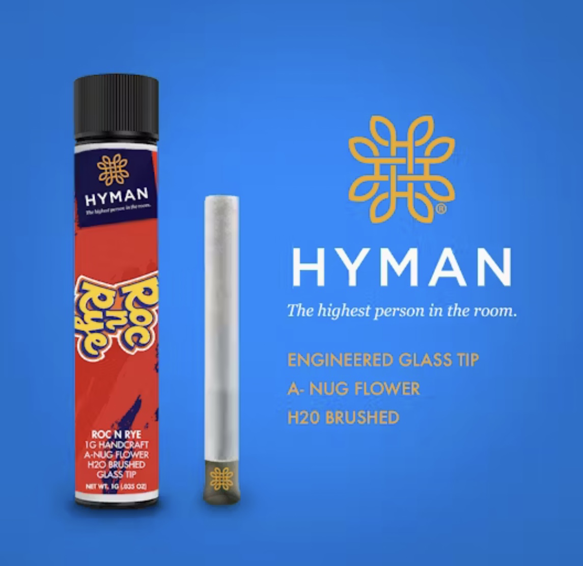 Photograph of product: AU Hyman: Roc N Rye Handcraft Preroll