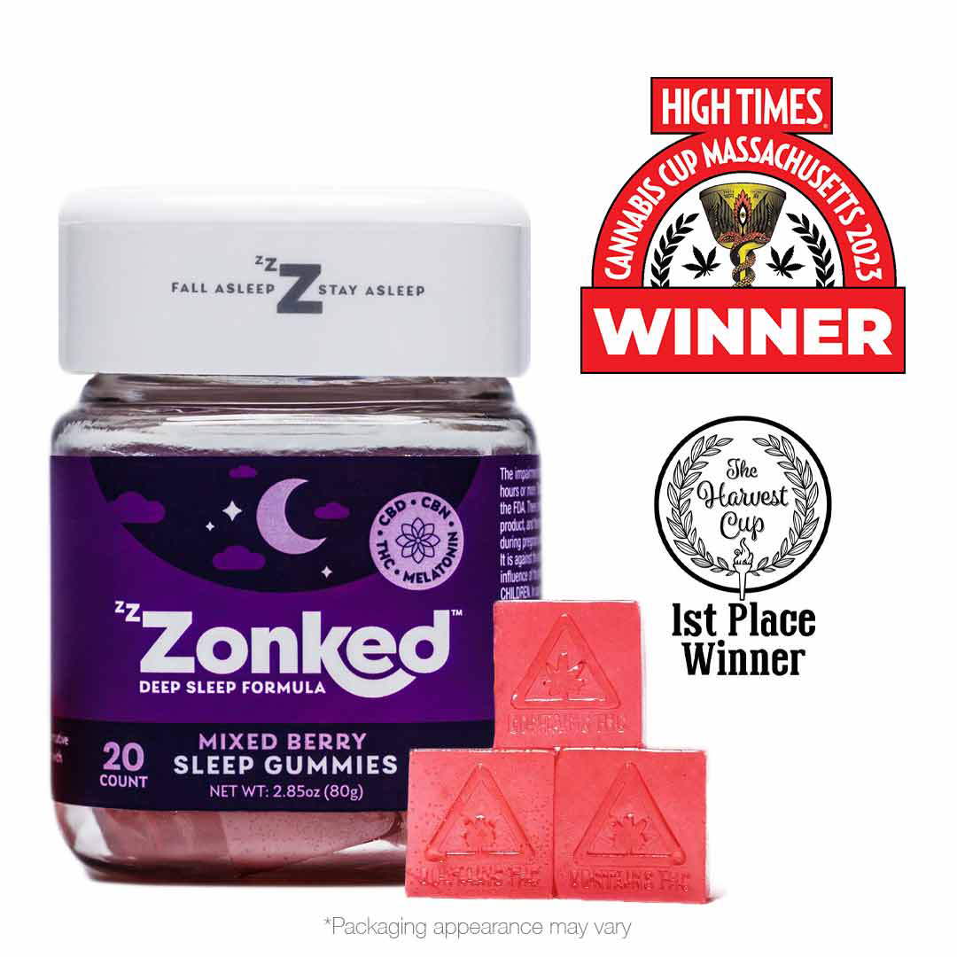 Photograph of product: Gummies | Zzzonked Sleepy Mixed Berry | 100mg | 20pk | Zonked